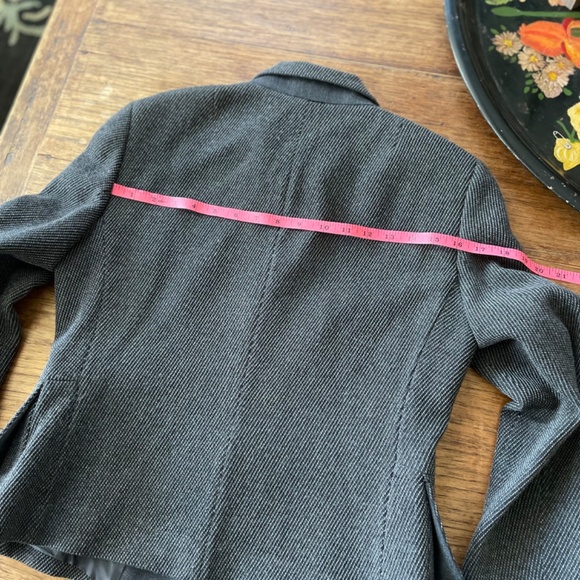 Akris Punto Wool Blazer gray black tweed size 8 - Picture 10 of 14